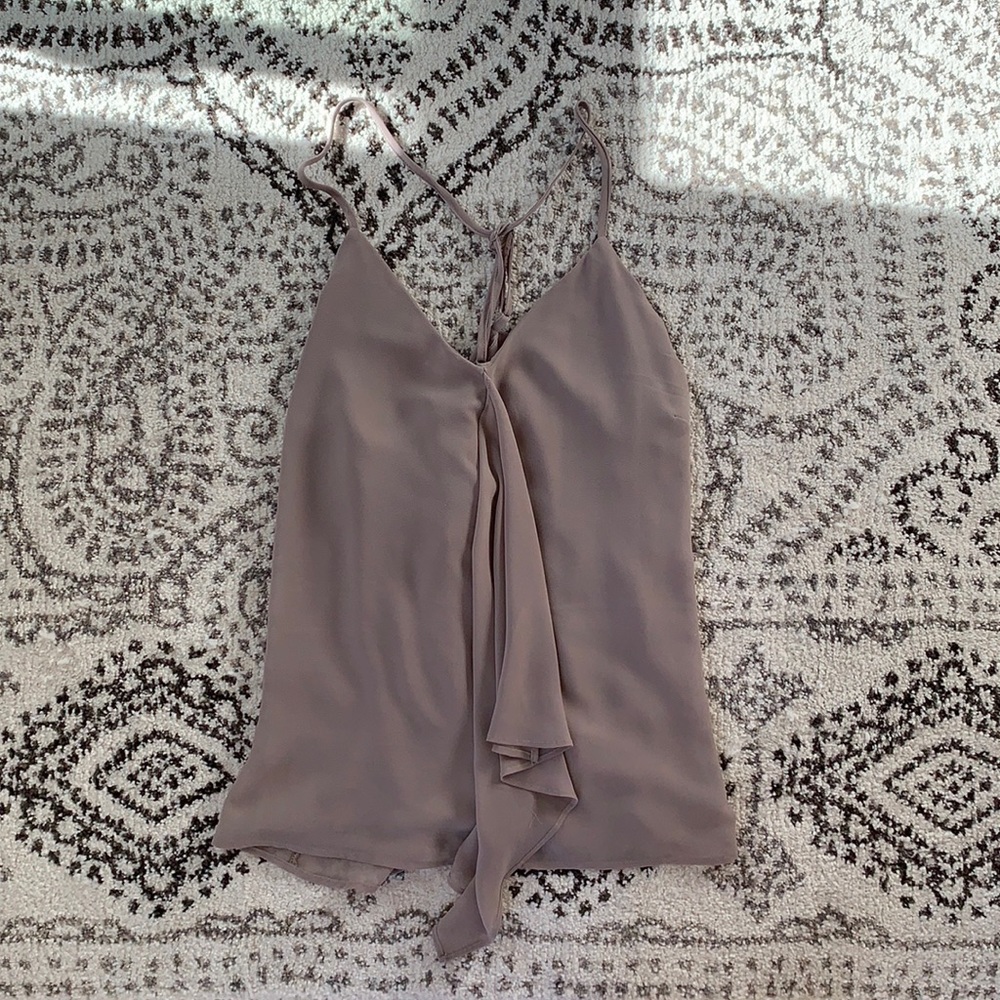 Kismet Light Grey Flowy Layered Tank Top Blouse Size L - Picture 3 of 5